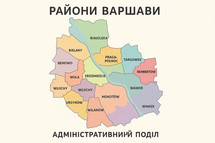 Райони Варшави - адміністративний поділ міста
