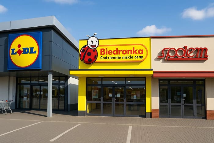 Продуктові супермаркети в Польщі: Lidl, Biedronka, Spolem