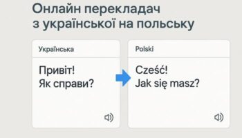 Онлайн перекладачи з польської мови на українську, приклад найпопулярнішего сервісу Гугл Транслейт