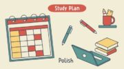 План Вивчення Польської Мови на 2 місяці - календар ноутбук зошит та ручки