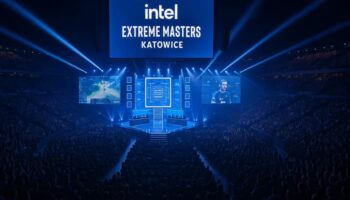 Кіберспортивний турнір IEM Katowice - глядачі та гравці на великій арені в Польщі.