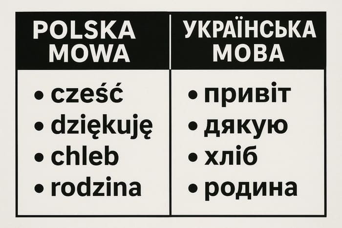 Польська та українська мови схожості та відмінності