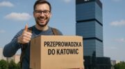 Przeprowadzka do Katowic zadowolony It specjalista na fonie wieżowca KTW