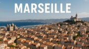 The panoramic photo of Marseille city