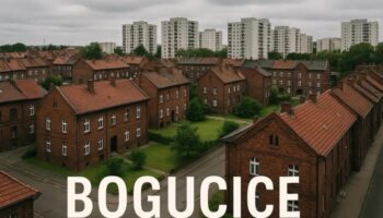 Bogucice один з динамічно розвивающихся районів Катовіце на фото ще стара колонія Шахтарська