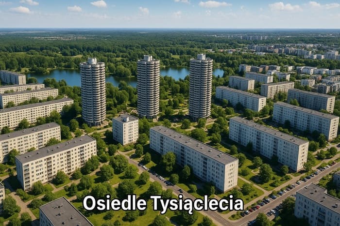 osiedle-tysiaclecia Найбільший спальний район в Катовіце з характеристичною забудовою у вигляді Кукурузи
