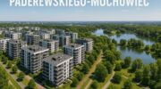 Один з елітних районів Катовіце Падеревськего Муховєц. На фото новобудови в долині 3 ставів