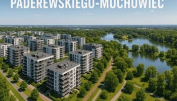 Один з елітних районів Катовіце Падеревськего Муховєц. На фото новобудови в долині 3 ставів