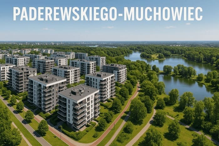Один з елітних районів Катовіце Падеревськего Муховєц. На фото новобудови в долині 3 ставів