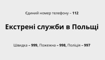 Як викликати швидку, пожежну, поліцію в Польщі, номера екстрених служб